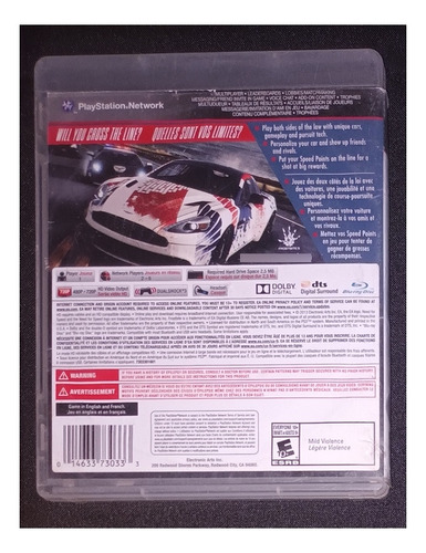 Need For Speed Rivals, Juego Ps3 Físico (Usado)