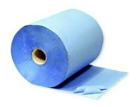 Papel Tienda Azul En Rollo 37 Cm