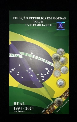 Álbum Para Moedas Familia Do Real + Comemorativas 1994-2024