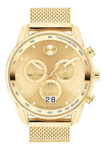 Movado Bold 3600911 Gold Dial Oro Acero Inoxidable Pulsera P