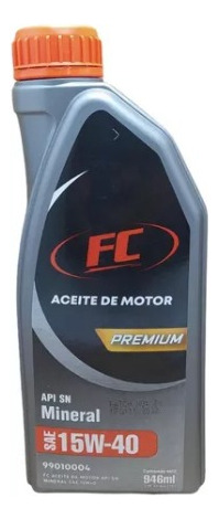 Aceite Motor Fc Api Sae 15w40 Mineral