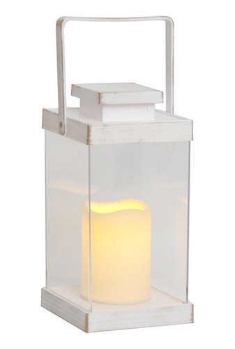 Fanal Clasico C/luz Led 26x13cm Con Manija De Plastico