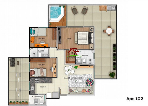 Imagem 10 de 14 de Ótimo Apartamento De 03 Quartos No Cabral! - 2529