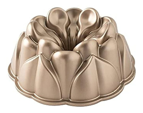 Nordic Ware Magnolia Cast Aluminium Bundt Pan, 10 Cup, Toffe