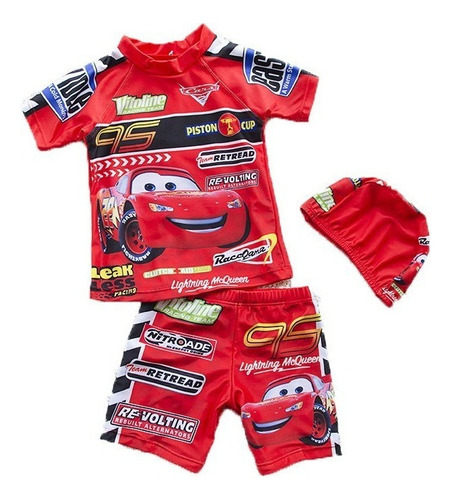 Disfraz Cosplay Traje De Baño De Cars Lightning Mcqueen Niño