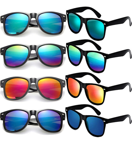 Eyegla 8 Pack Gafas De Sol De Neón Bulk Retro Classic Party 