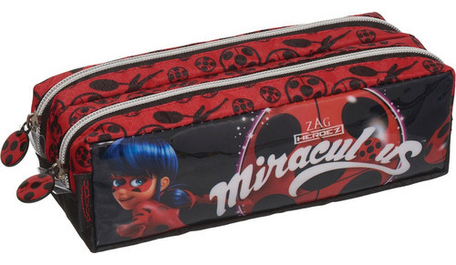Estojo Pvc Ladybug Miraculous Power 2zipe Pacific Unidade
