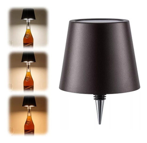 Luz Para Botella De Vino, 3 Colores Claros, Regulable, Recar