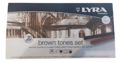 Pastel Tiza Lyra Brown Tones X 12 Unidades