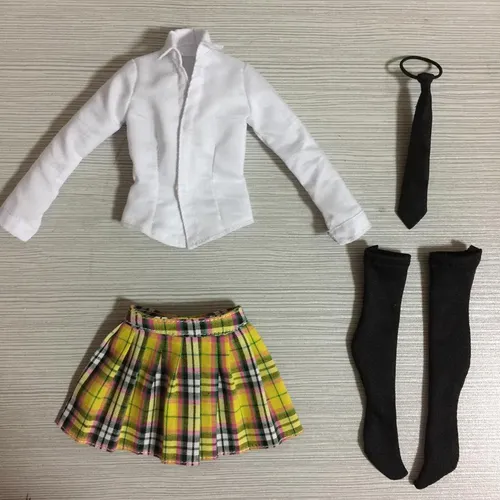 1/6 Camisa Falda Corbata Medias Uniforme De Colegiala Para 1