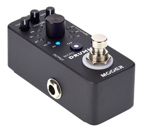 Mooer Micro Drummer Pedal Caja Máquina De Ritmos P/guitarra Color Gris oscuro