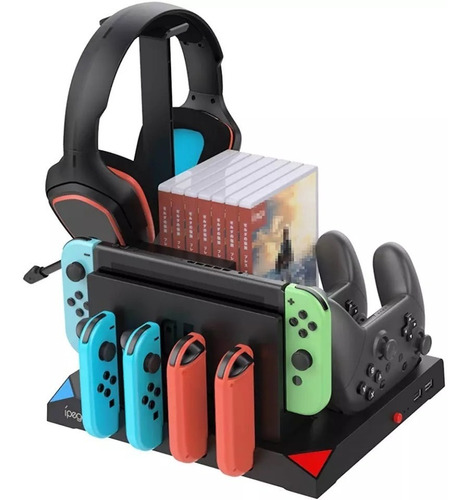 Base Cargador Soporte Vertical Porta Juegos Nintendo Switch