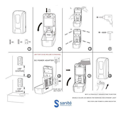 Imagen 5 de 6 de Despachador Dispensador De Gel Jabón Automático Cero Contact