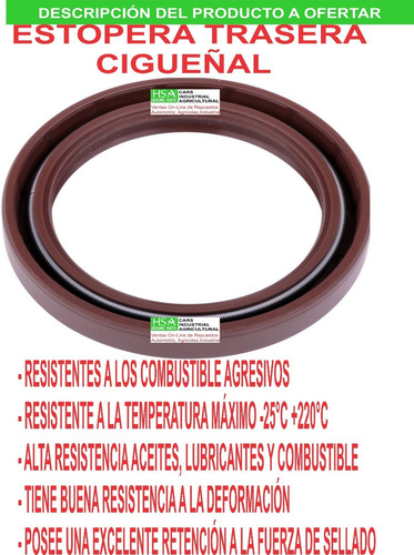 Estopera Trasera De Cigüeñal Chevrolet Wagon R */ G