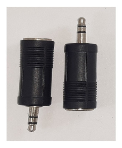 Imagen 2 de 4 de Plug Mini 3.5 Stereo A Jack 6.5 Plástico Y Metal (2 Unids)