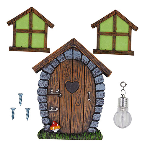 Miniatura De Casa Con Ventana Y Puerta De Un Gnomo De Hadas