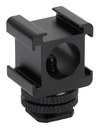 Adaptador Tri Hot Shoe Mount, Cámara De Metal Para Micrófono