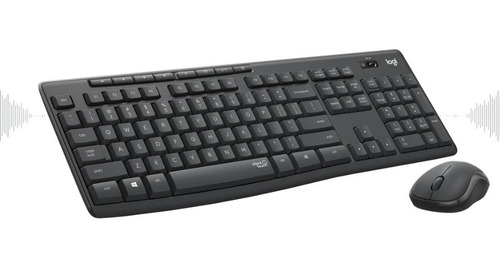 Imagen 2 de 3 de Combo Teclado Mouse Inalámbricos Silenciosos Logitech Mk295