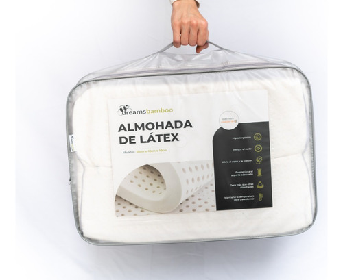 Almohada Latex Queen Size Dreams Bamboo Memory Foam Y Bambu