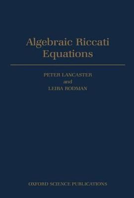 Libro Algebraic Riccati Equations - Peter Lancaster