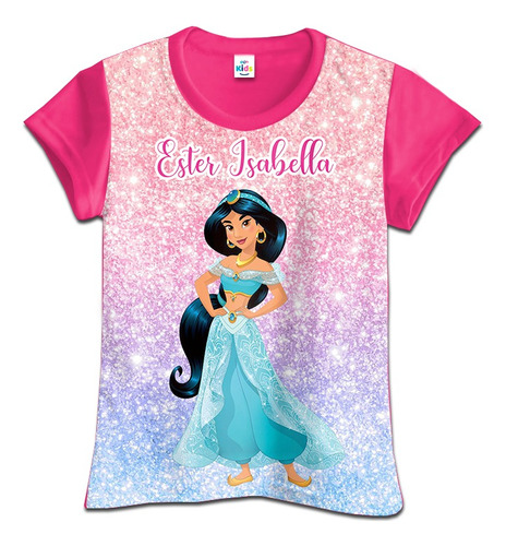 Franela Camisa Niña Princesa Jasmin Jazmin Aladdin Poliester