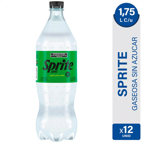 Gaseosa Sprite Lima Limon Sin Azucar Pack X12 - 01mercado