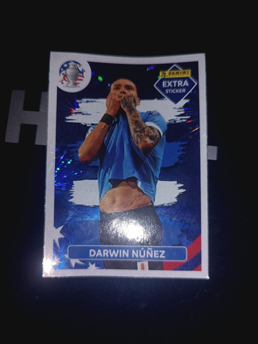 Figurita Extra Sticker Darwin Nuñez Copa America 2024 (azul)