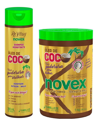 Novex Kit Shampoo Y Trtamiento Oleo De Coco