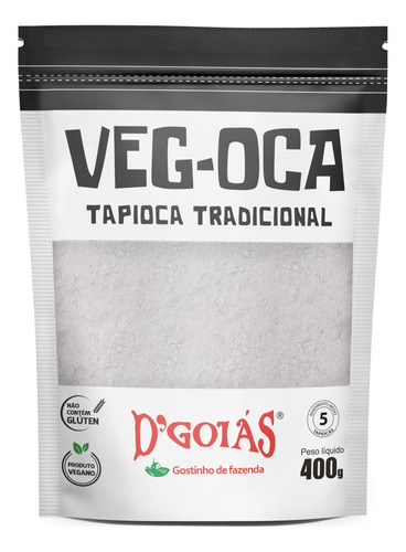 Veg Oca D'goiás Tapioca Tradicional 400g Sem Glúten