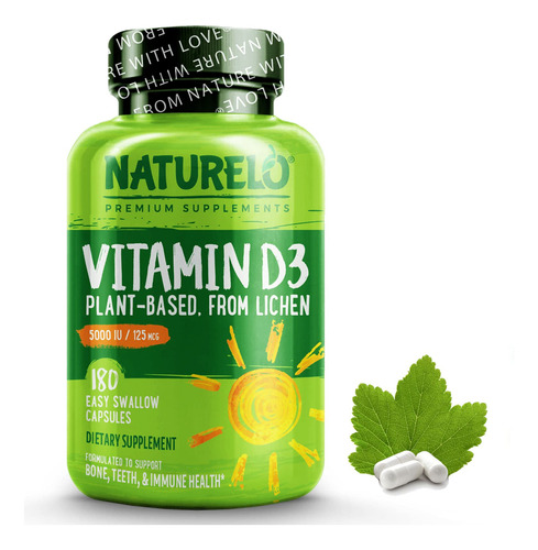 Naturelo Vitamina D - 5000 Ui - A Base De Plantas A Partir D