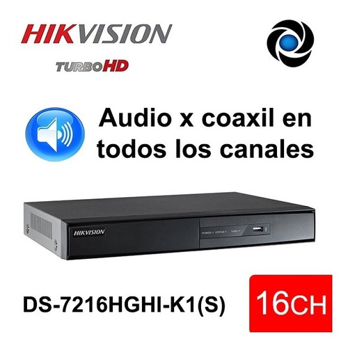 Imagen 3 de 10 de Dvr 16ch Hikvision 1080p Hd Tvi Cctv Hdmi Vga P2p +disco 1tb