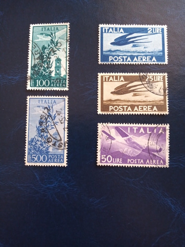 Selos Antigos Itália Posta Aerea Avião 1948 S052