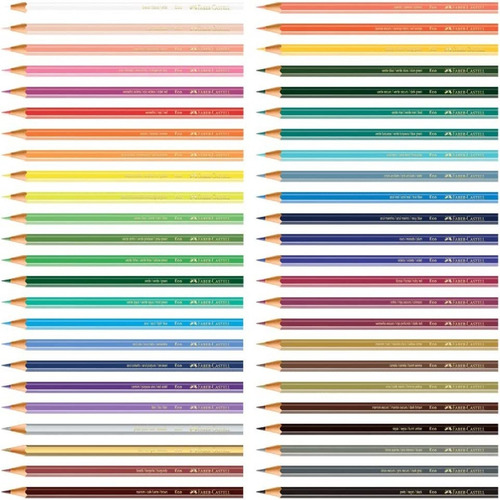 Lápis De Cor Faber-castell 48 Cores Vivas Formato Sextavado