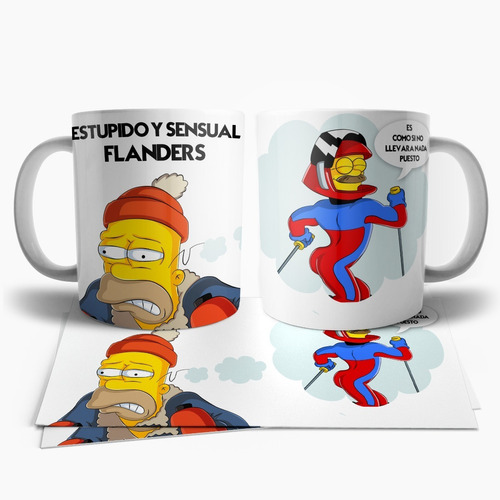 Homero Estupido Y Sensual Flanders Taza Tu Propio Estilo