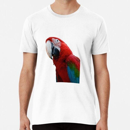 Remera Closeup Of A Green Winged Macaw Parrot Algodon Premiu