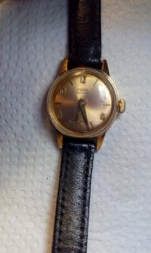 Reloj De Pulsera De Dama Ateria A Cuerda, Antiguo.