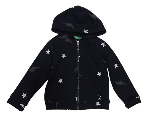 Sudadera Benetton Estrellas Negra Para Niño / Niña 3dnmc5399