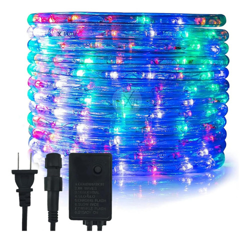 Manguera De Luz Led Luxvi 10m 8 Modos 200 Leds Ip65 Paq 4pzs Luces Multicolor