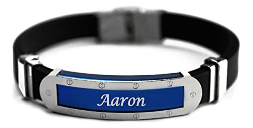 Nombre Ra Aaron - Personalizada Para Hombre De Silicona Y De