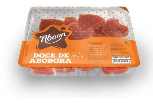 Doce De Abobora Coração 280g 8 Unidades