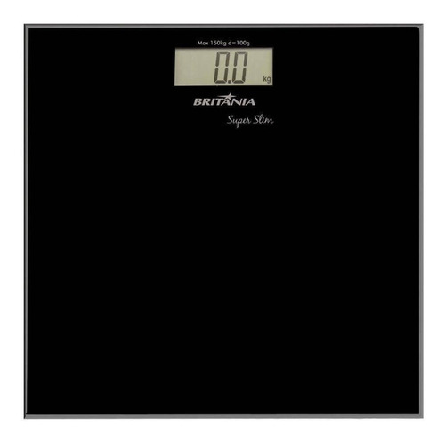 Imagem 1 de 2 de Balança corporal digital Britânia Super Slim preta, até 150 kg