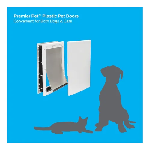Puerta Para Mascotas Premier Pet De Plástico Blanco, Puerta