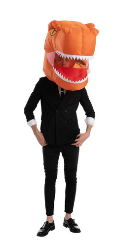 Casco Inflable De Halloween, Cabeza De Dinosaurio Con Forma