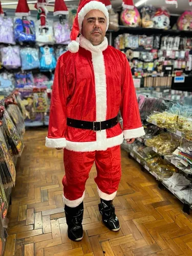 Fantasia De Papai Noel Roupa Veludo Luxo sem Acessorios
