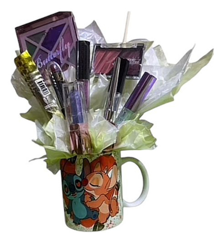 Ramo De Maquillaje Mas Taza Personalizada
