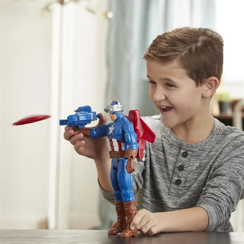 Avengers Capitão América Figura Articulada Blast Gear Hasbro