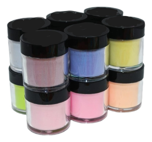 Acrílico De Colores Para Uñas Con 12 Pz 