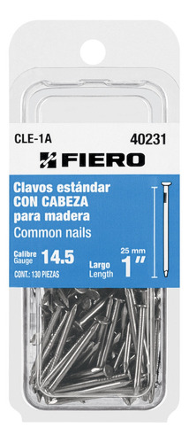 Clavos Para Madera Con Cabeza 1'' Blister 130 Piezas -aym