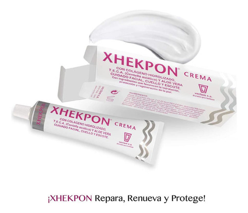 Crema Hidratante Con Colageno Cara Cuello Y Escote | Xhekpon Todo Tipo De Piel Día/noche