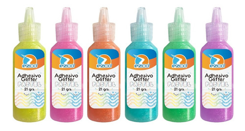 Adhesivo Ezco Glitter Pastel X1 Unidad 